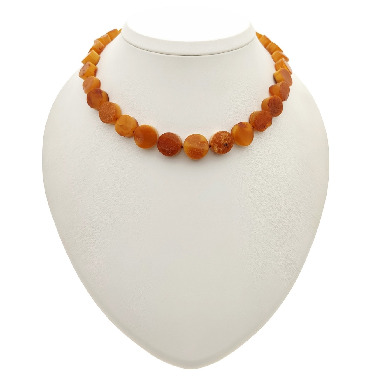 Бусы "Таблетка" из янтаря